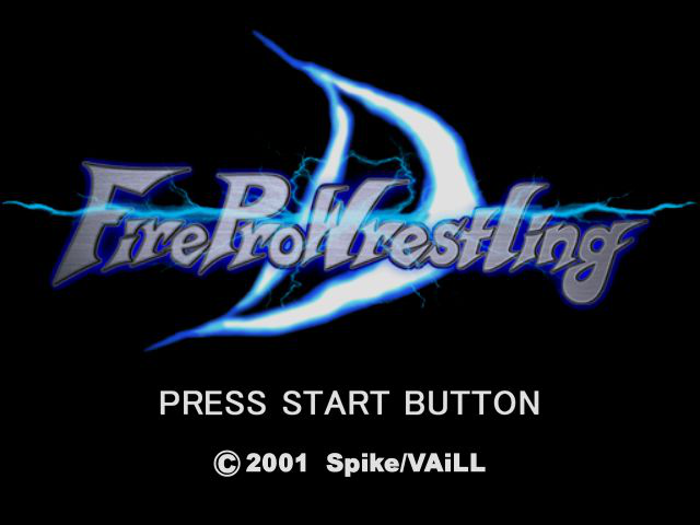 Fire Pro Wrestling D Title Screen